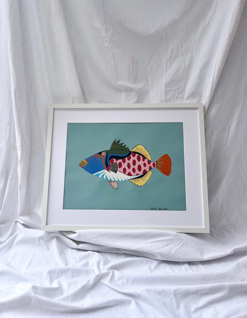 Peinture poisson arlequin