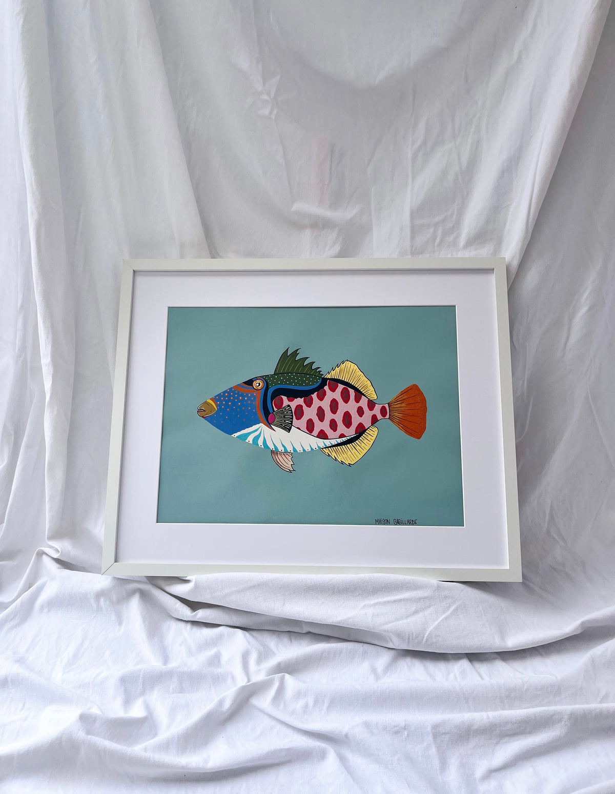 Peinture poisson arlequin