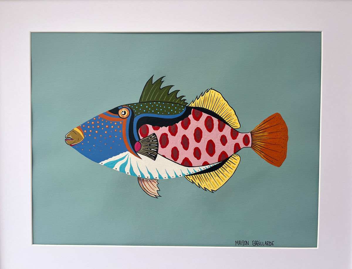 Peinture poisson arlequin