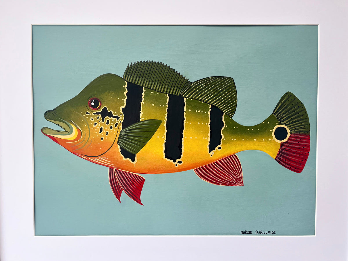 Peinture poisson Peacock