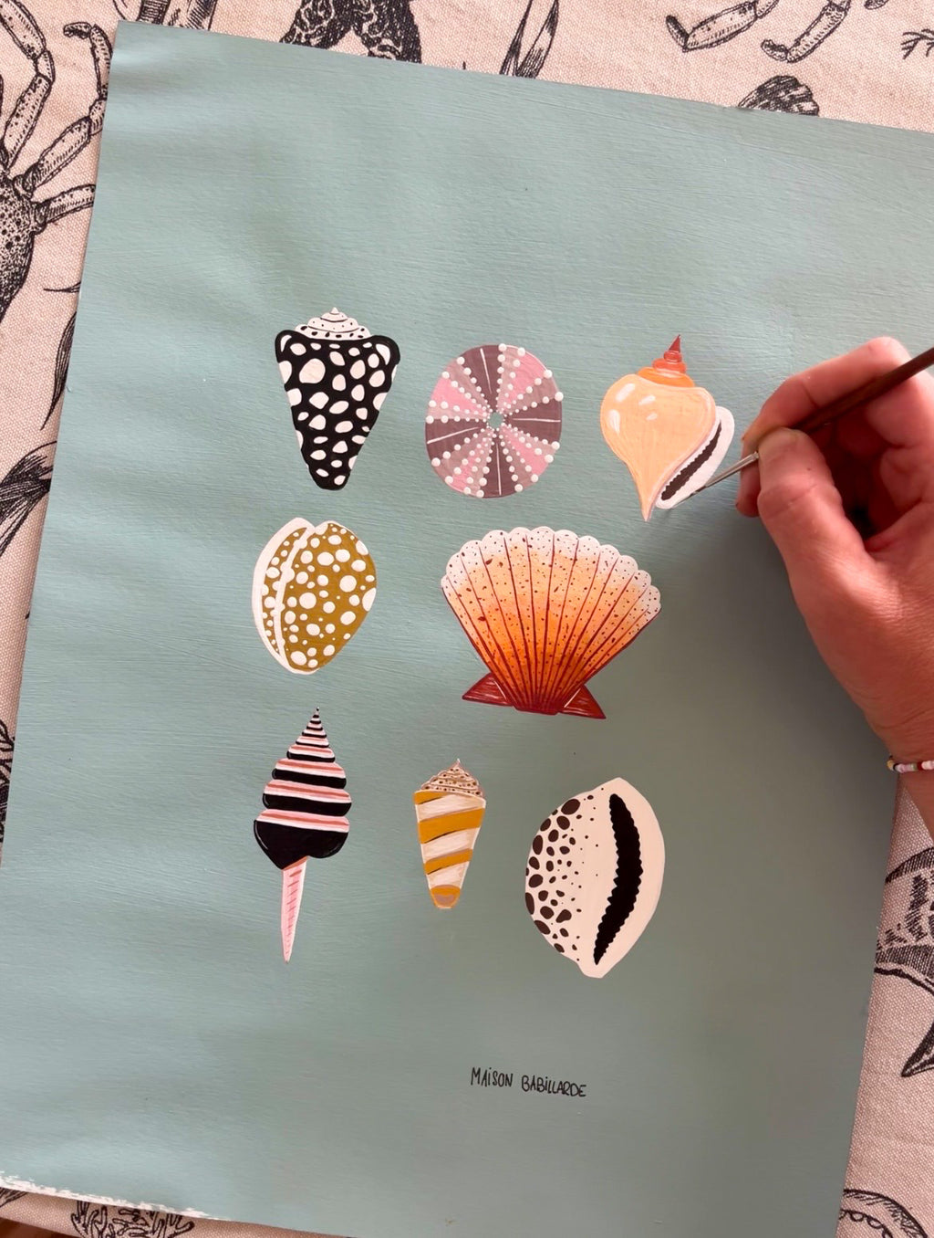 Peinture coquillages
