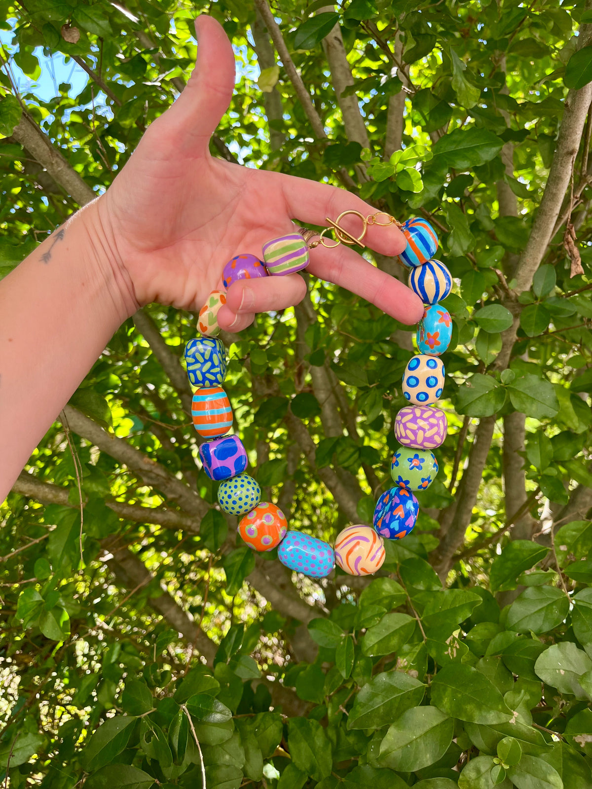 Collier Arc-en-fleurs